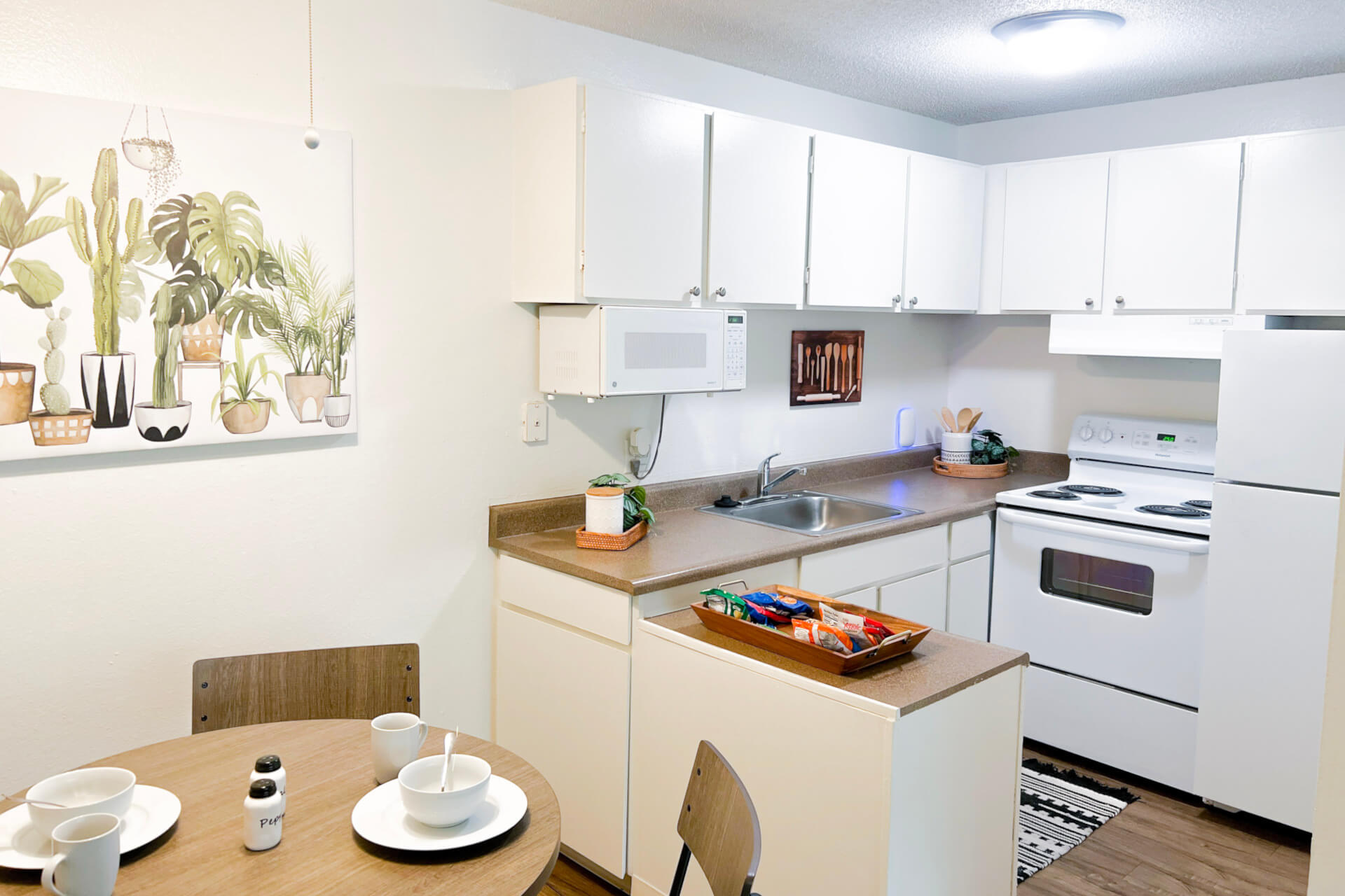 kitchen area of an apartment at the spoke